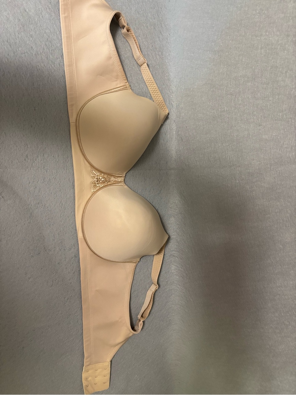 Vanity Fair Nude Beige Smooth Underwire Bra with Floral Detail